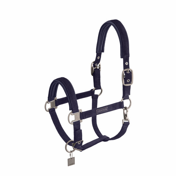 Eskadron Cord Double Pin Headcollar CS24 -Night Blue-Shetland (P1)-