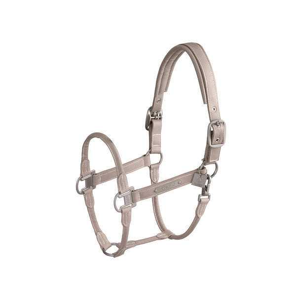 Eskadron Luxury Leather Double Pin Headcollar CS24 *Pre-order for April Dispatch* -Greige-Pony (P2)-