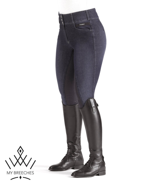 Pikeur Candela Denim Jean Full Grip Ladies Breeches Ladies Breeches My Breeches | Pikeur 84/UK28"long/USA30"long Black